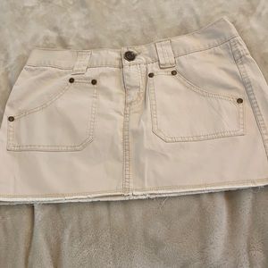Mini skirt cream color